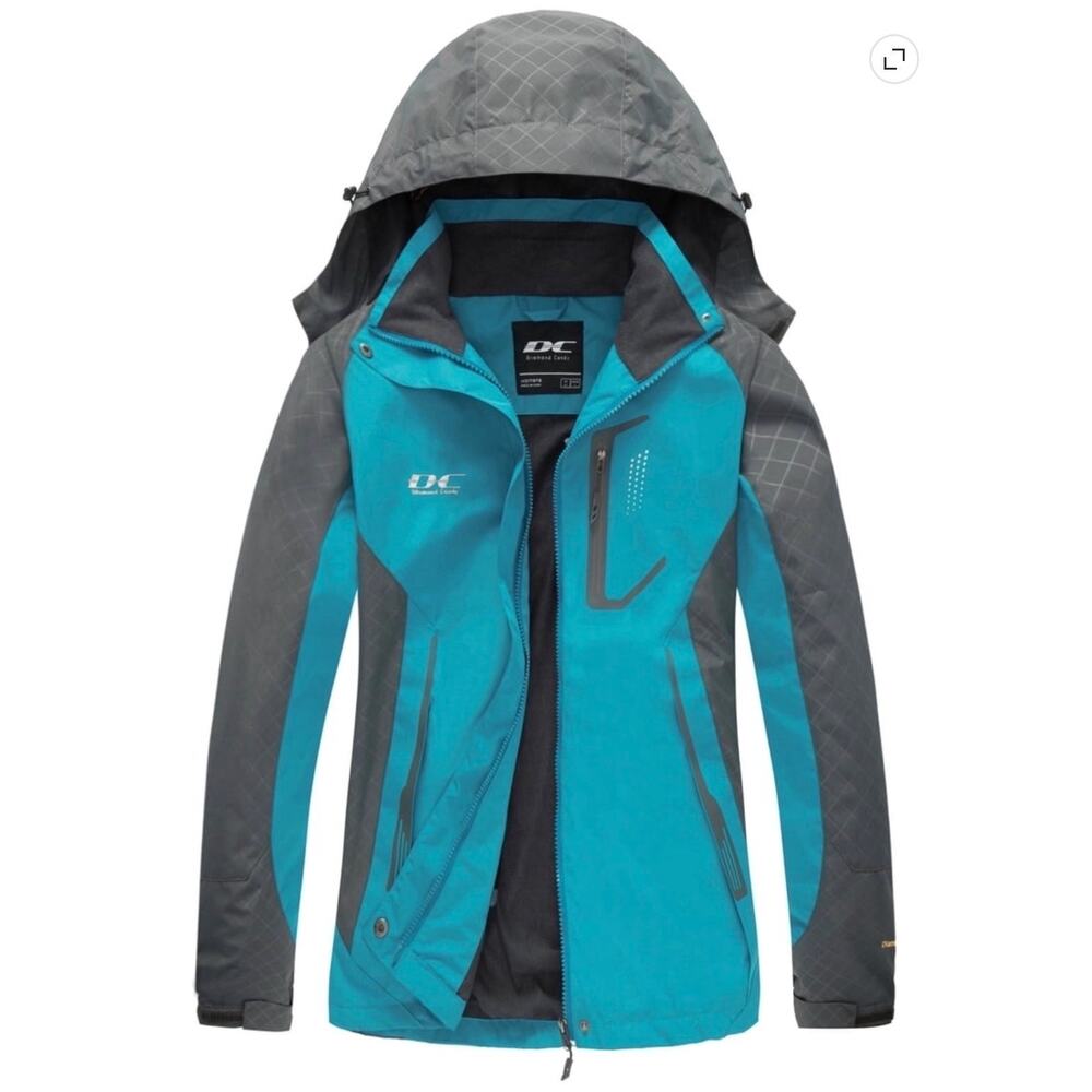 NWT ~ Women's Waterproof Lightweight Lined Rain Jacket & Hood Coat ~ Plus 2X
